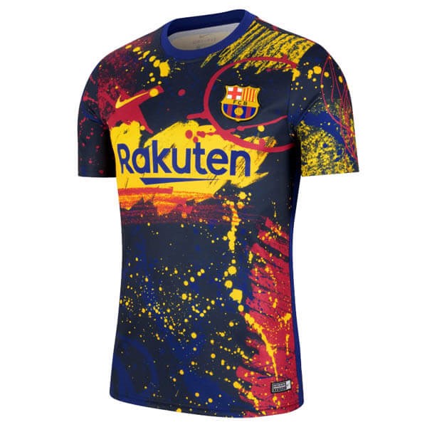 Tailandia Camiseta Barcelona Pre Match 2020 Rojo Azul